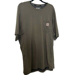 Carhartt Force Men's 2XL Olive Green Short Sleeve T-Shirt Relaxed Fit